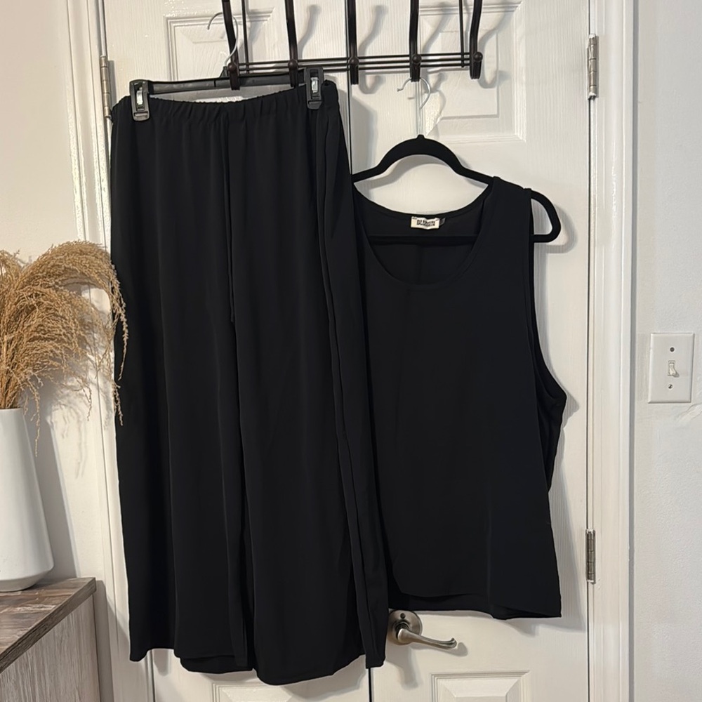 Black Flowy Jumpsuit with Sleeveless Design